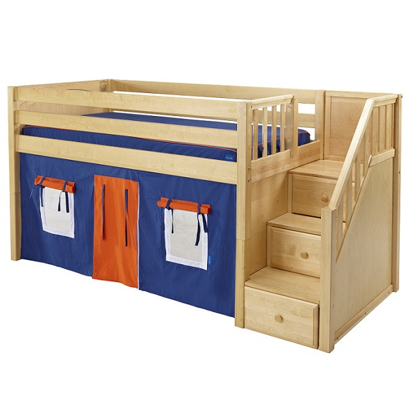 Best ideas about Low Loft Bed With Staircase
. Save or Pin "Great" Hardwood Low Loft Bed with Stairs in 3 Finishes Now.