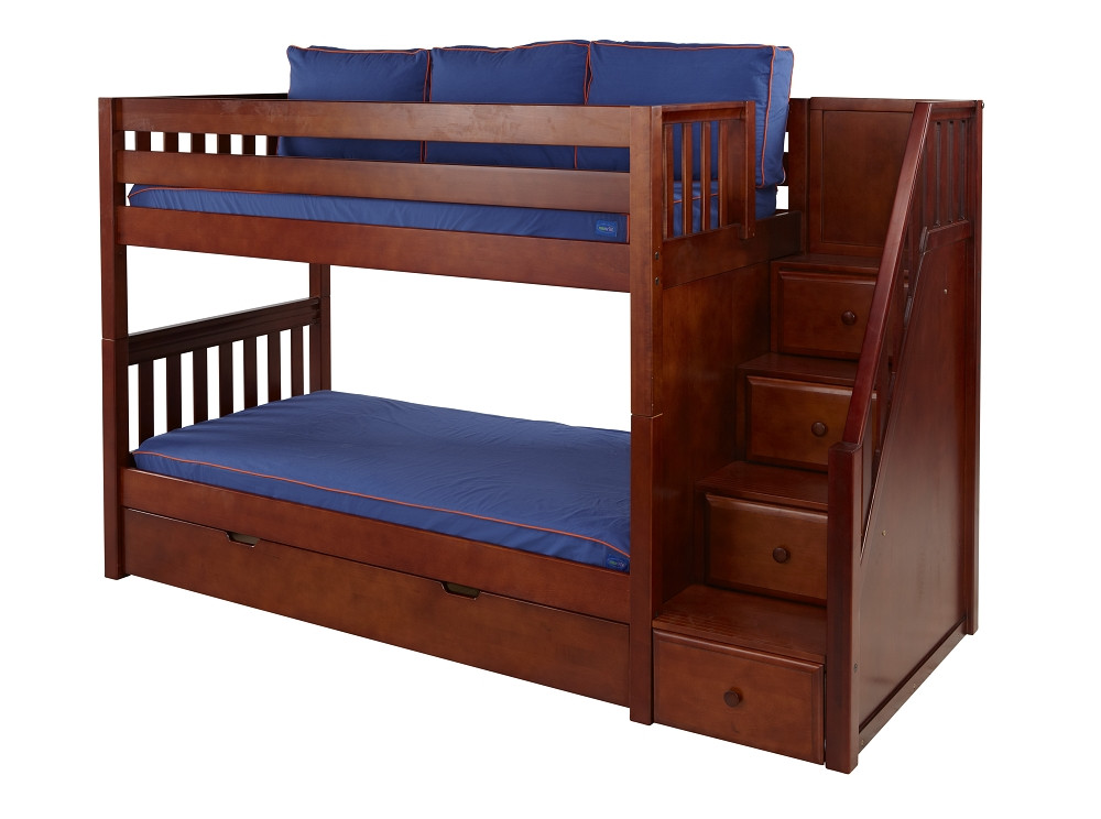 Best ideas about Low Loft Bed With Staircase
. Save or Pin Maxtrix Low Bunk Bed w Staircase on End Now.
