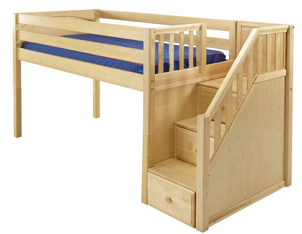 Best ideas about Low Loft Bed With Staircase
. Save or Pin Maxtrix line Low loft bed with stairs steps Now.