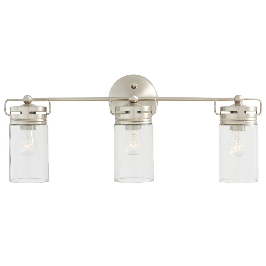 Best ideas about Lowes Bathroom Lighting
. Save or Pin Shop allen roth 3 Light Vallymede Brushed Nickel Now.