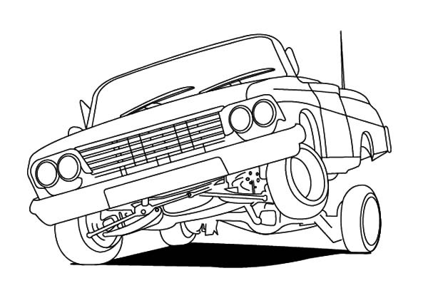Lowrider Coloring Pages
 Lowrider Cars Hydraulics Coloring Pages Download & Print