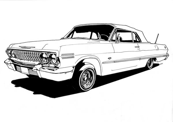 Lowrider Coloring Pages
 DonutChocula Lowrider Coloring Book