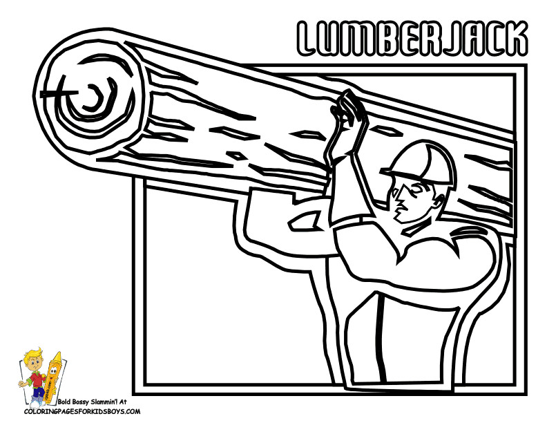 Lumberjack Coloring Pages
 Coolest Construction Coloring Pages Free