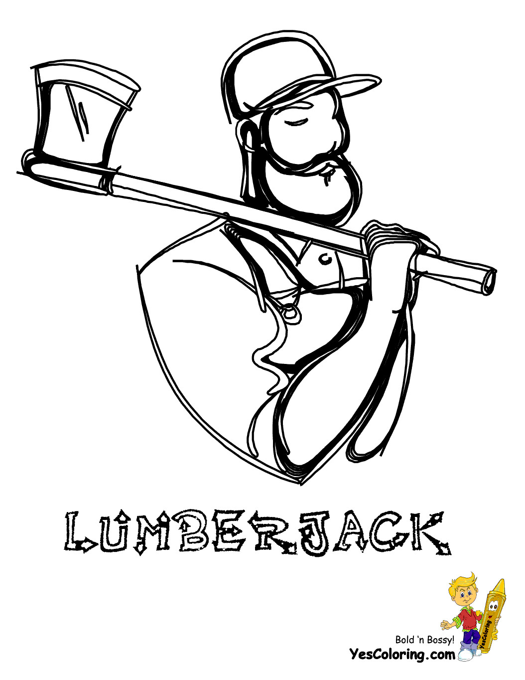 Lumberjack Coloring Pages
 Digging Free Construction Coloring Pages Excavator Coloring
