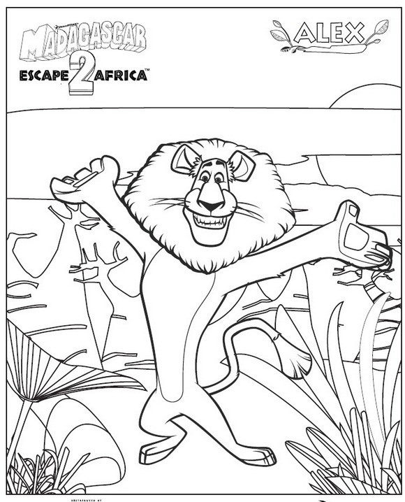 Madagascar Coloring Pages
 Kids n fun