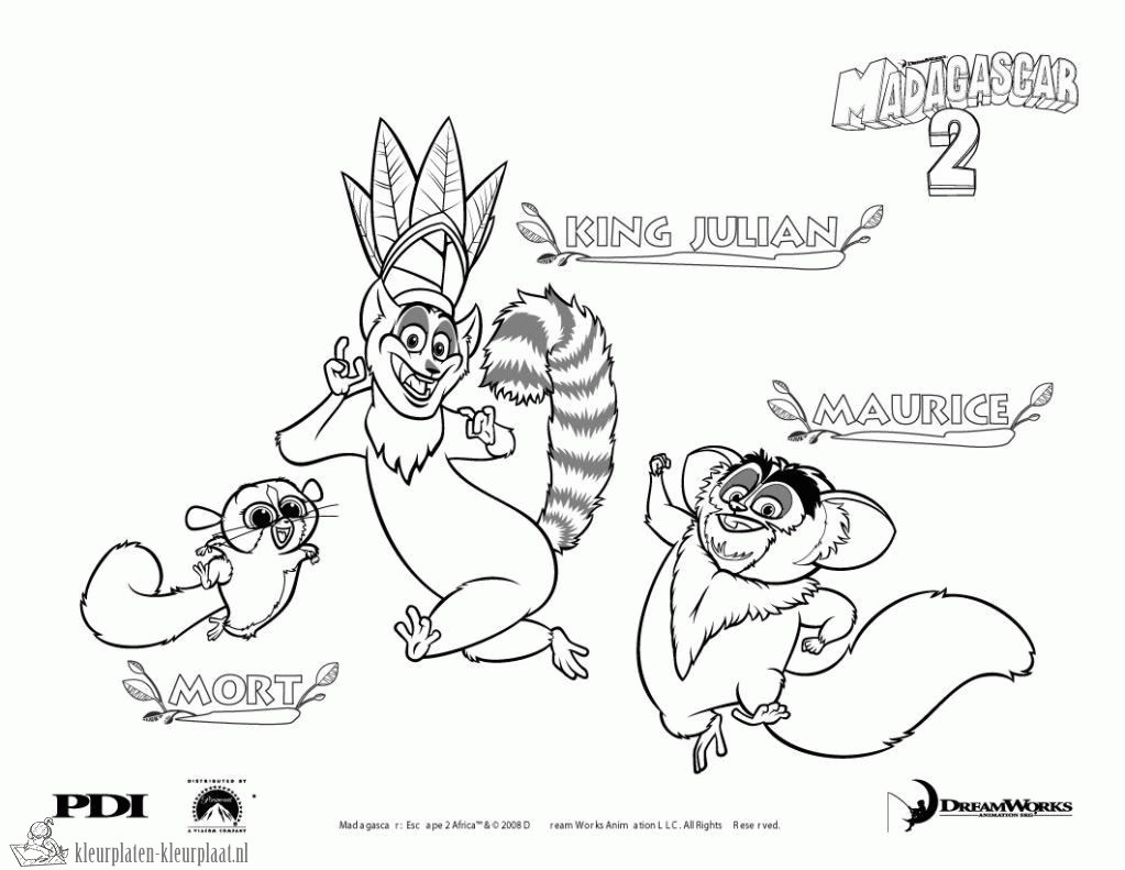 Madagascar Coloring Pages
 Kleurplaten madagascar