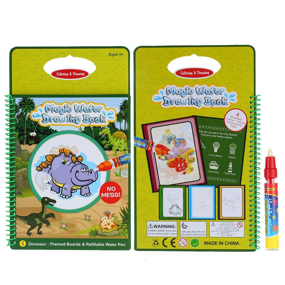 Magic Ink Coloring Book
 Magic Water Drawing Book Coloring Book Doodle Dinosaur