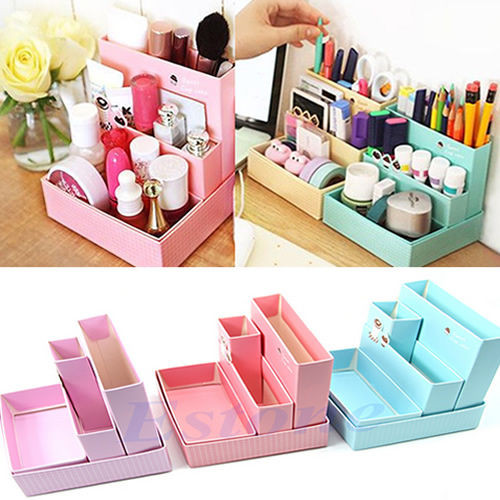 Makeup Organizer DIY
 Paper Board Storage Box Desk Decor DIY Stationery Makeup