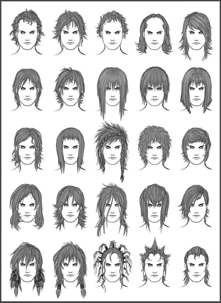 Male Anime Hairstyle
 Men s Hair Set 10 by dark sheikah on DeviantArt