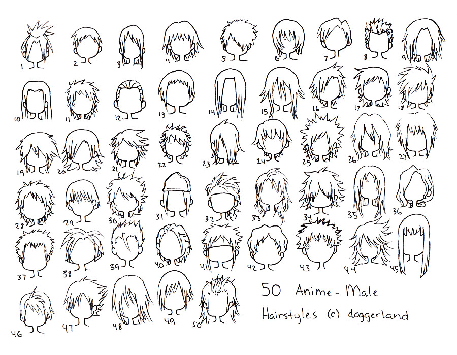 Male Anime Hairstyle
 Reference List by AyameTakame on DeviantArt