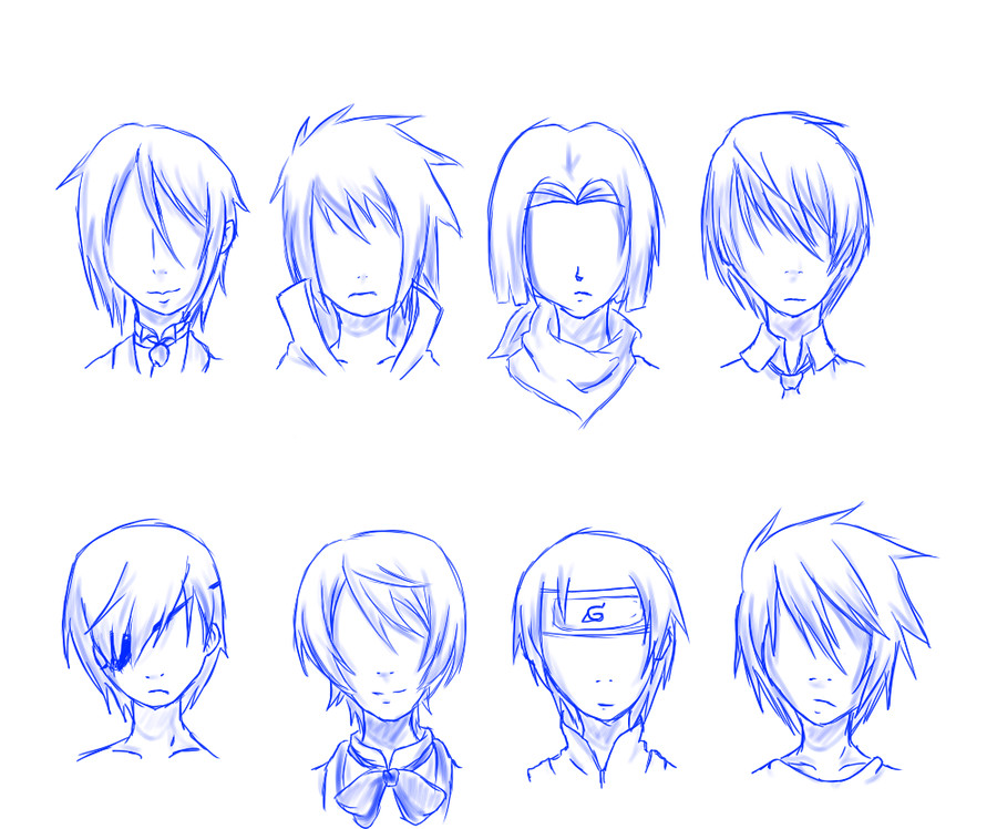 Male Anime Hairstyle
 Practicing Male Hairstyles Owo Septemberice Deviantart