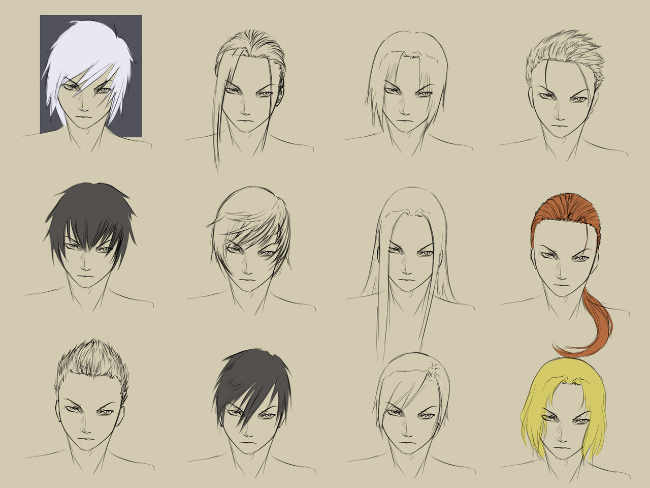 Male Anime Hairstyle
 Male Hairstyles by forgotten wings on DeviantArt
