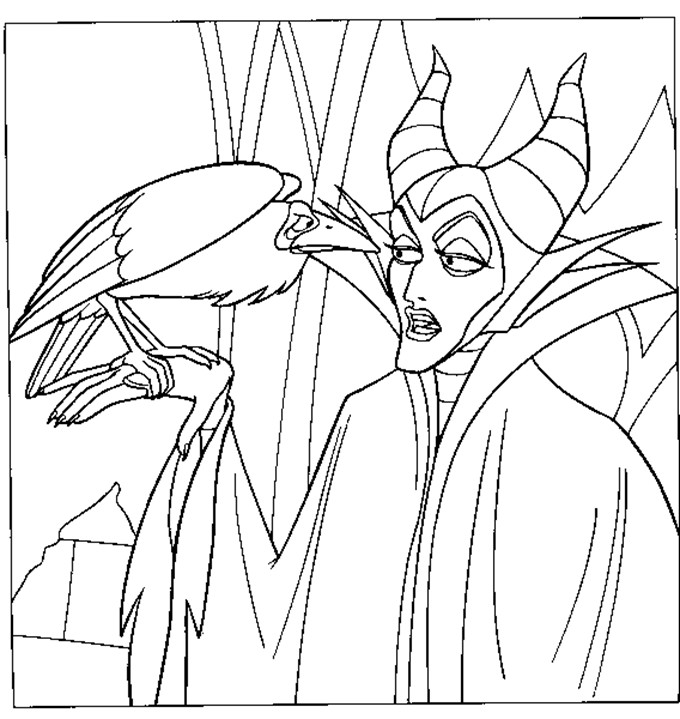 Maleficent Coloring Pages
 Disney Movie Princesses Maleficent Free Printable