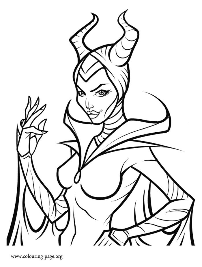 Maleficent Coloring Pages
 Maleficent Angelina Jolie as Maleficent coloring page