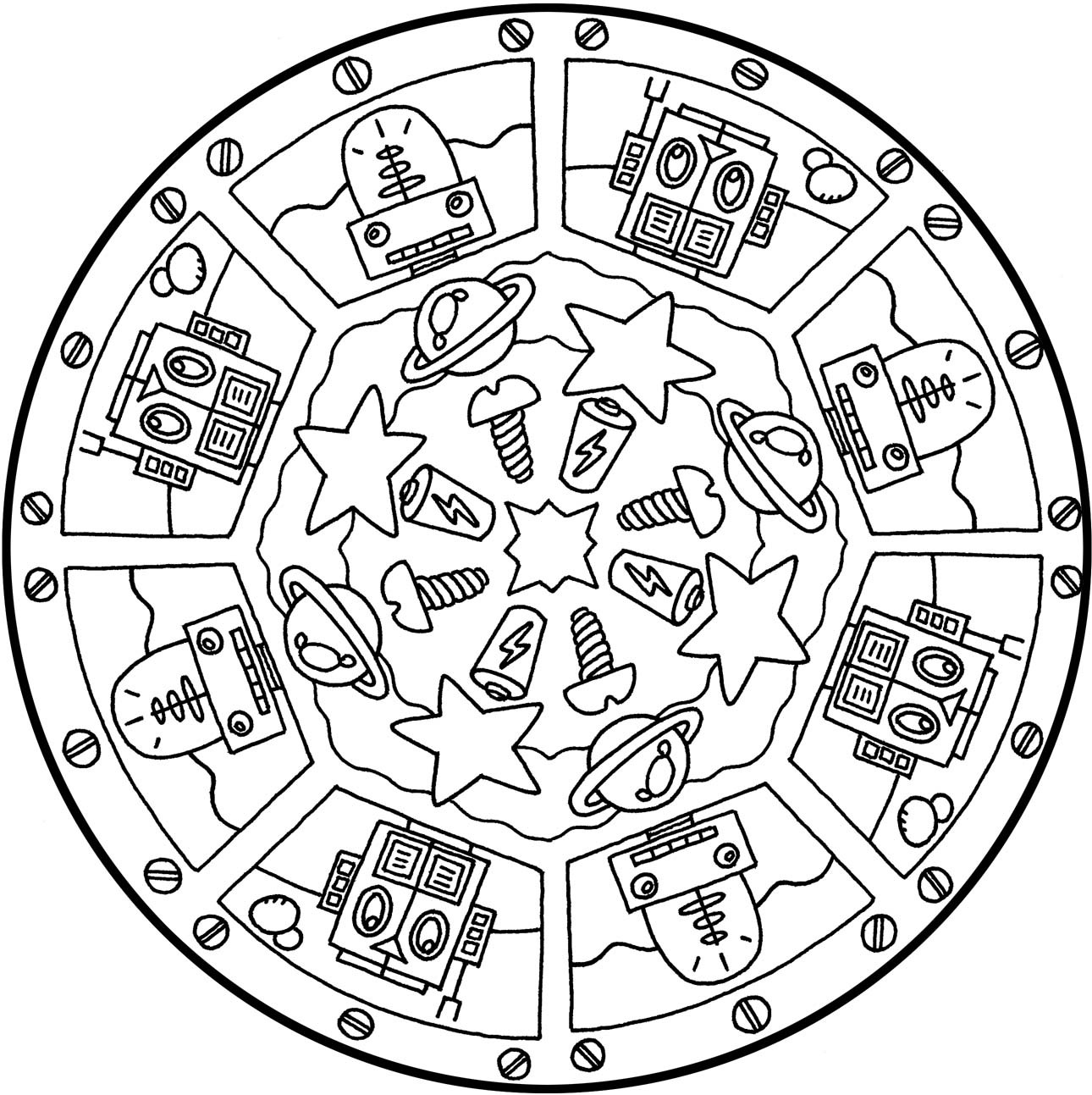 Mandala Coloring Sheets For Boys
 kids robot yoga lesson plan