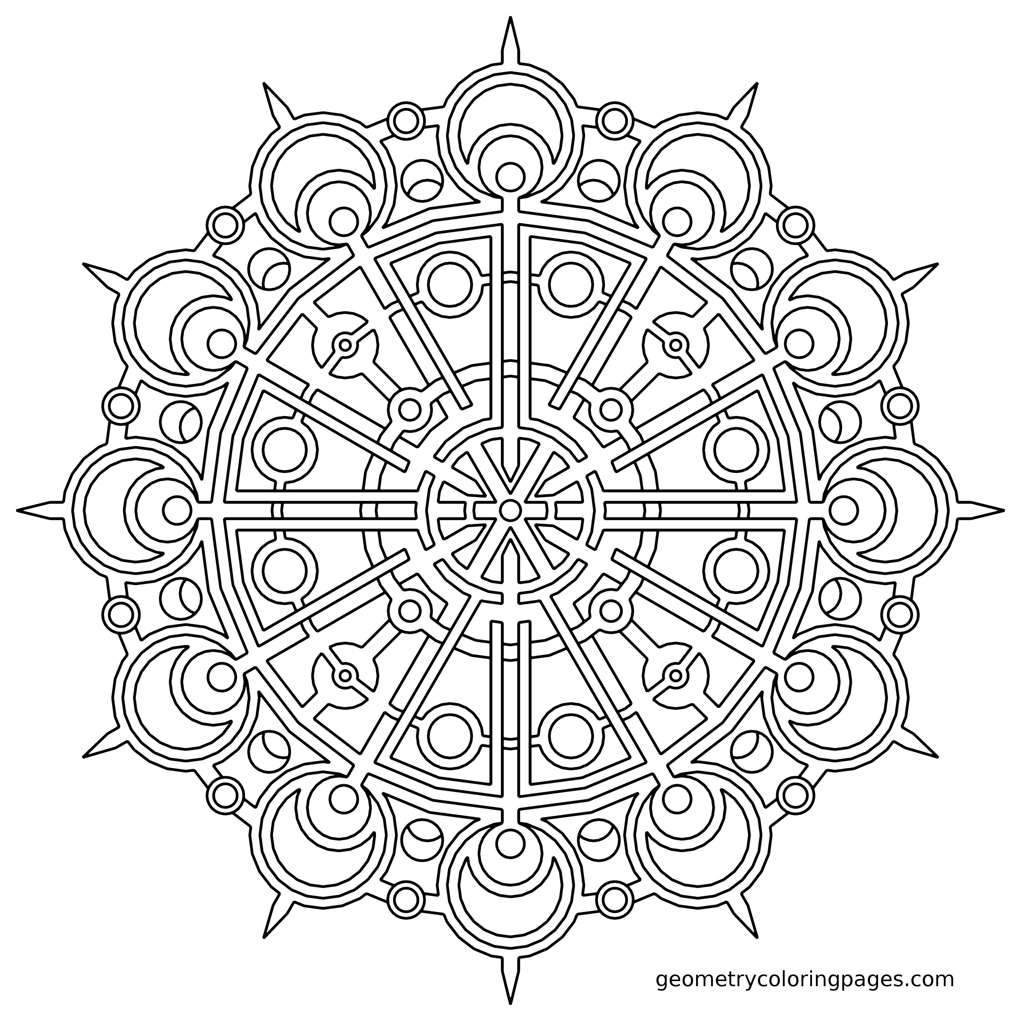 Mandela Coloring Pages
 Geometric Mandala Coloring Pages Coloring Home