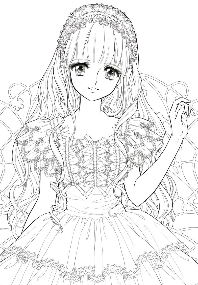 Manga Coloring Pages For Adults
 Shoujo Nurie Coloring Pages