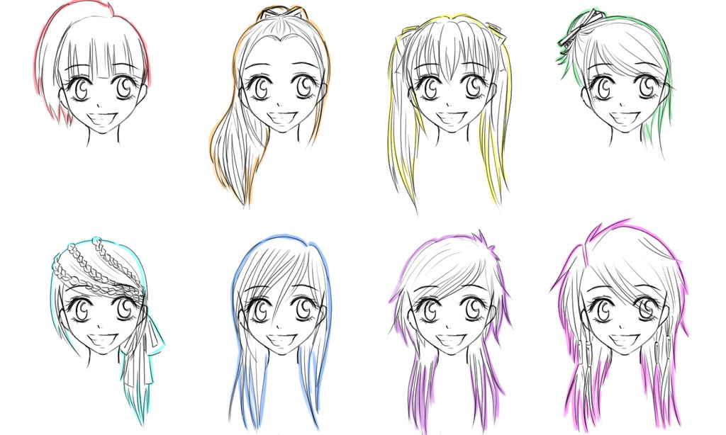 Manga Female Hairstyles
 F Hairstyles long str by T O S S on DeviantArt