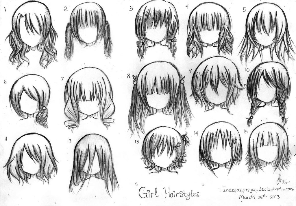 Manga Female Hairstyles
 Manga Hairstyles Girl Inasyasyasya Deviantart