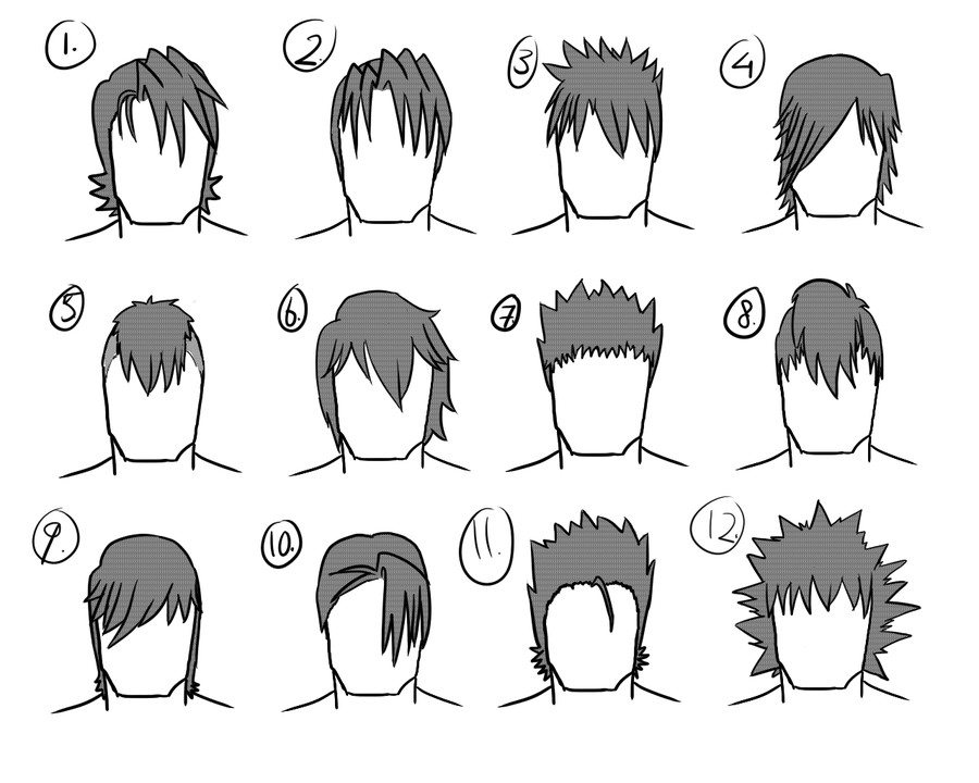 Manga Male Hairstyles
 12 male hairstyles by gamertjecool on DeviantArt