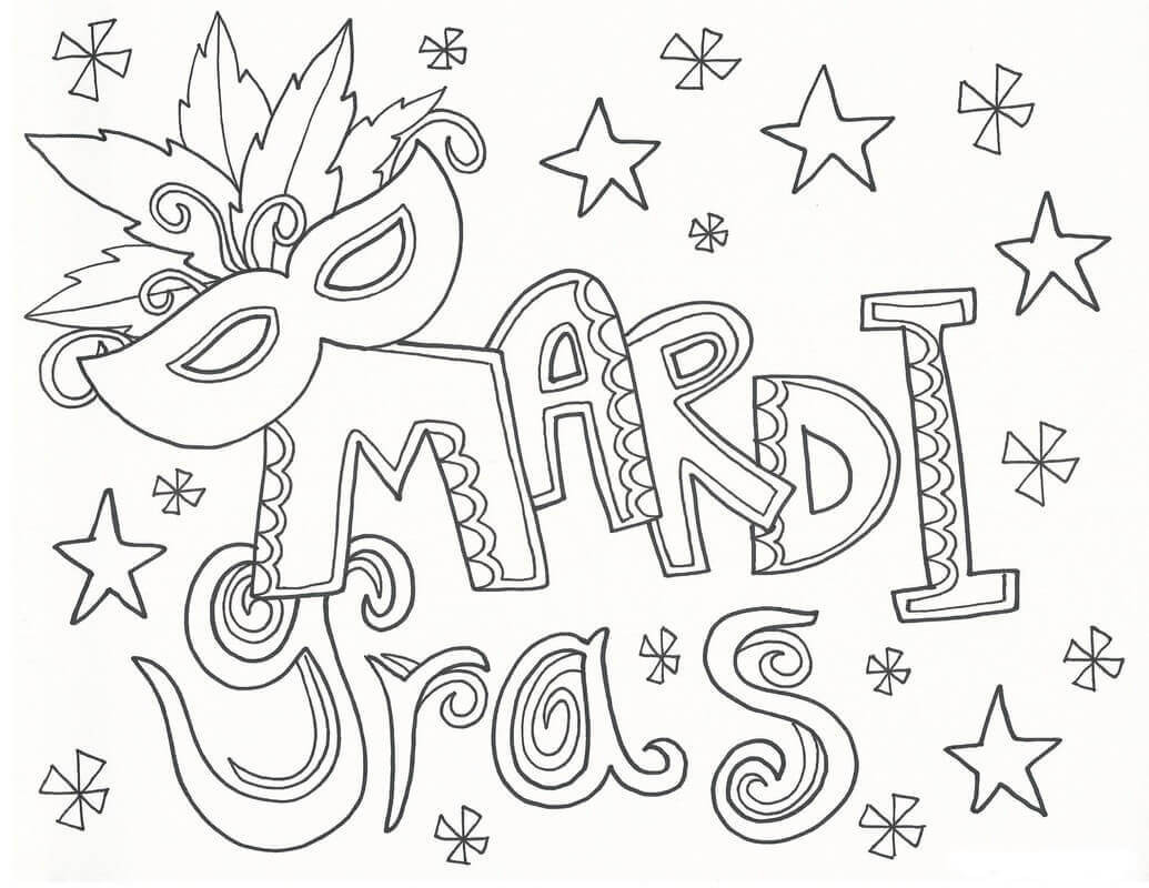 Mardi Gras Coloring Sheets For Kids
 Free Printable Mardi Gras Coloring Pages