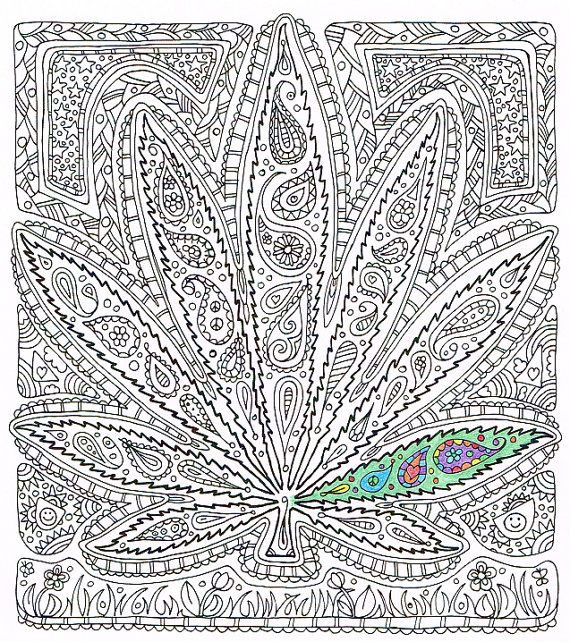 Marijuana Coloring Pages For Adults
 Adult Coloring Page Got Leaf Printable pot leaf