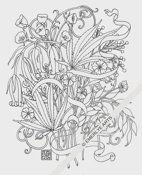 Marijuana Coloring Pages For Adults
 Drawn weed coloring page Pencil and in color drawn weed