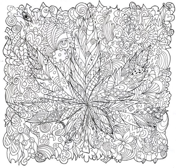 Marijuana Coloring Pages For Adults
 Trippy coloring pages for adults ColoringStar