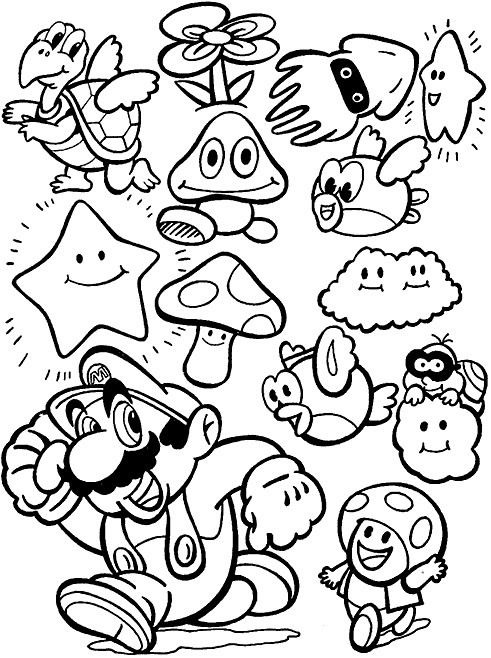 Mario Bros Coloring Pages
 mario coloring pages to print