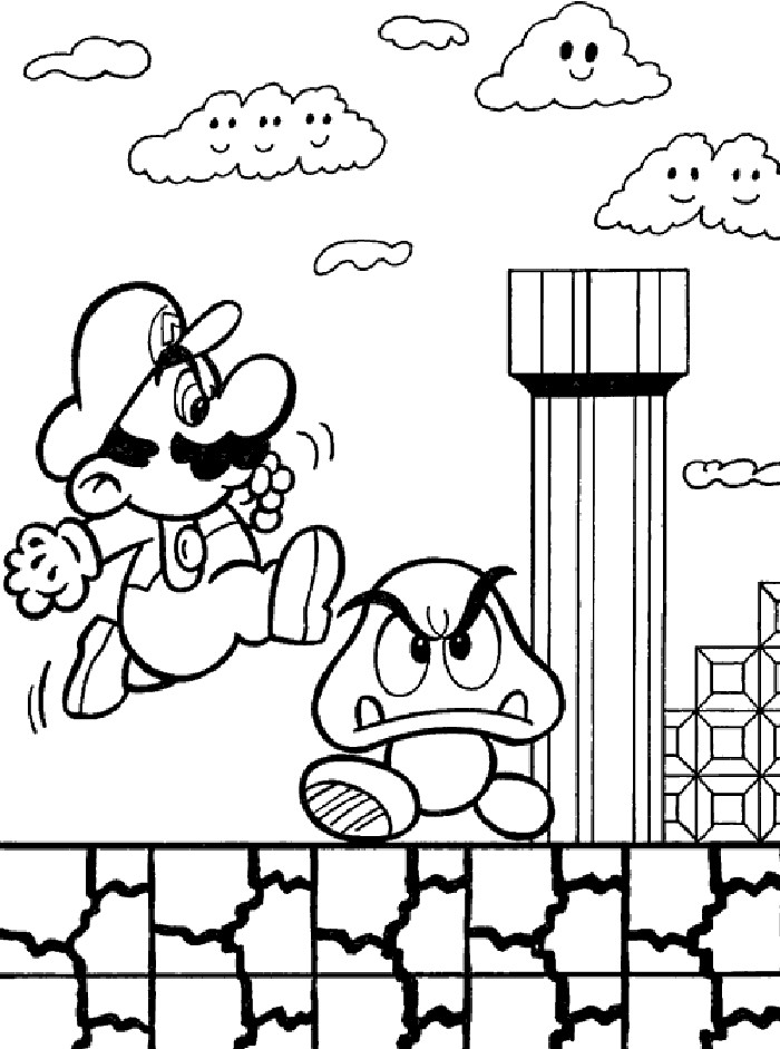 Mario Coloring Pages For Boys
 Super Mario Coloring Pages Free Printable Coloring Pages