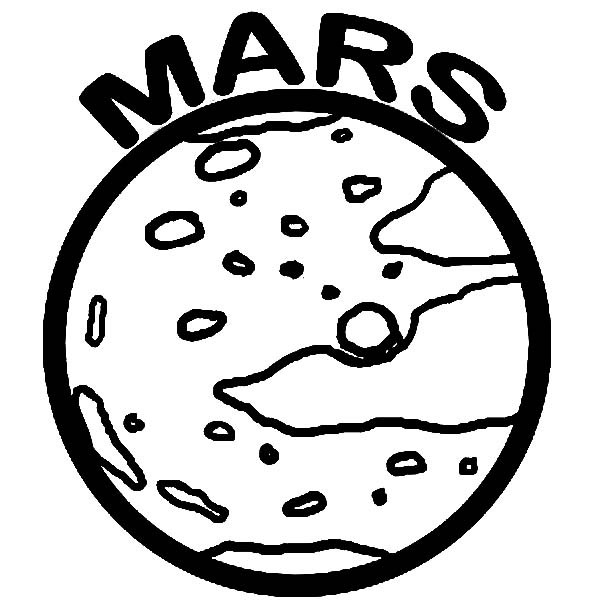 Mars Coloring Pages
 Planet Mars Coloring Pages for Kids