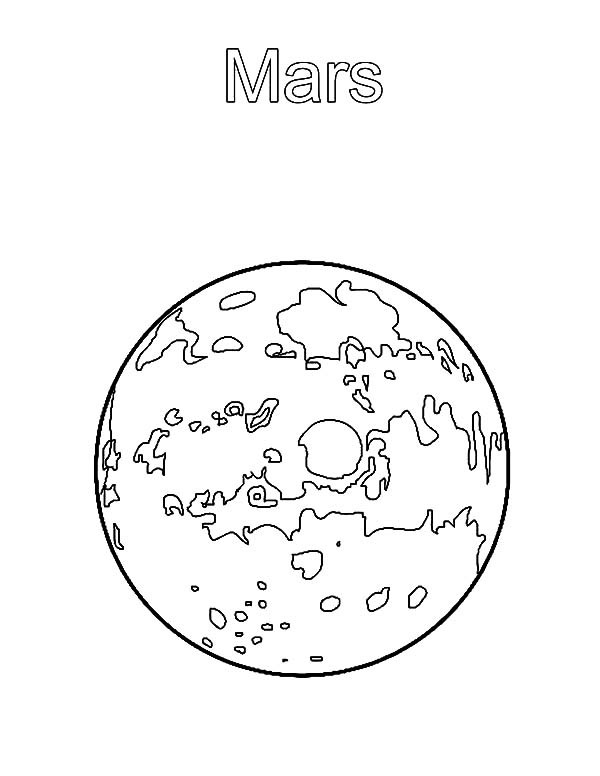 Mars Coloring Pages
 Planet Marss Free Colouring Pages