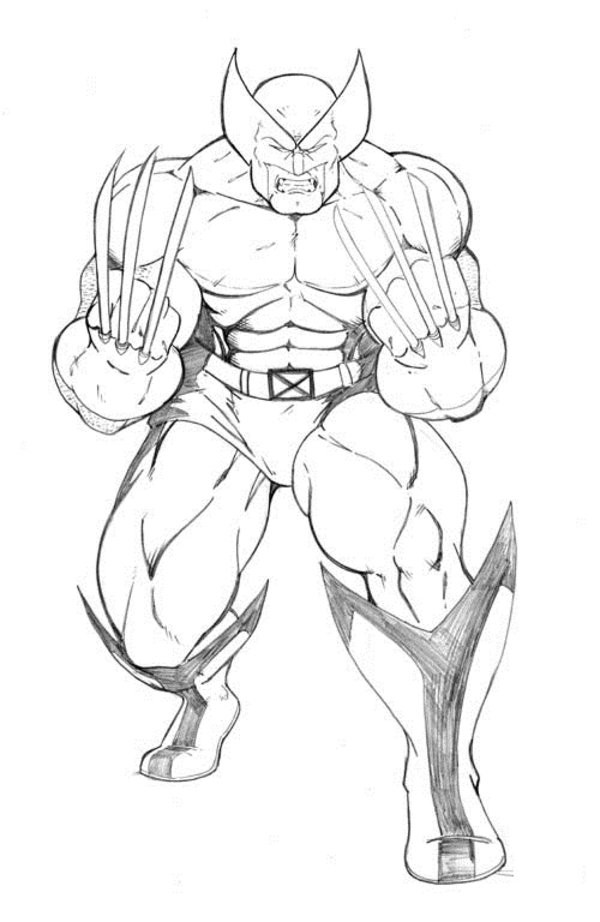 Marvel Superhero Coloring Pages
 Free Printable Wolverine Coloring Pages For Kids