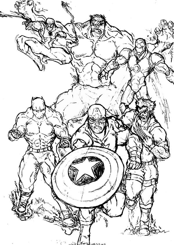 Marvel Superhero Coloring Pages
 13 marvel coloring page Print Color Craft