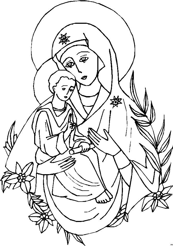 Mary Coloring Pages
 1000 images about Pray Learn Mary The Rosary on Pinterest