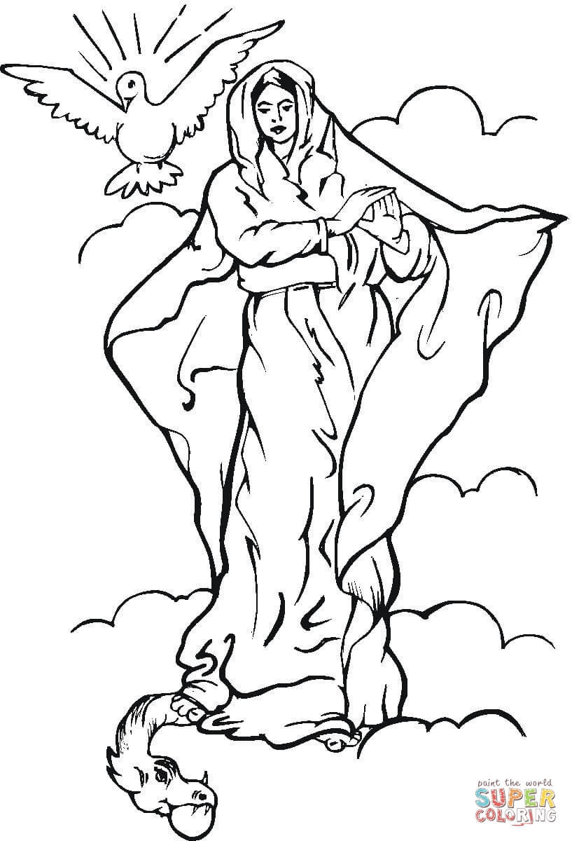 Mary Coloring Pages
 Virgin Mary Coloring Pages Coloring Home