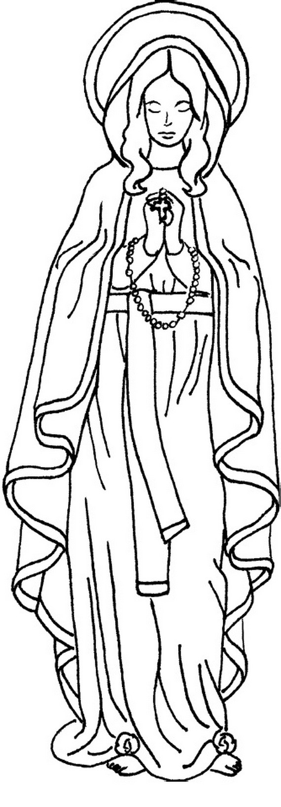 Mary Coloring Pages
 Immaculate Conception Coloring Pages family holiday