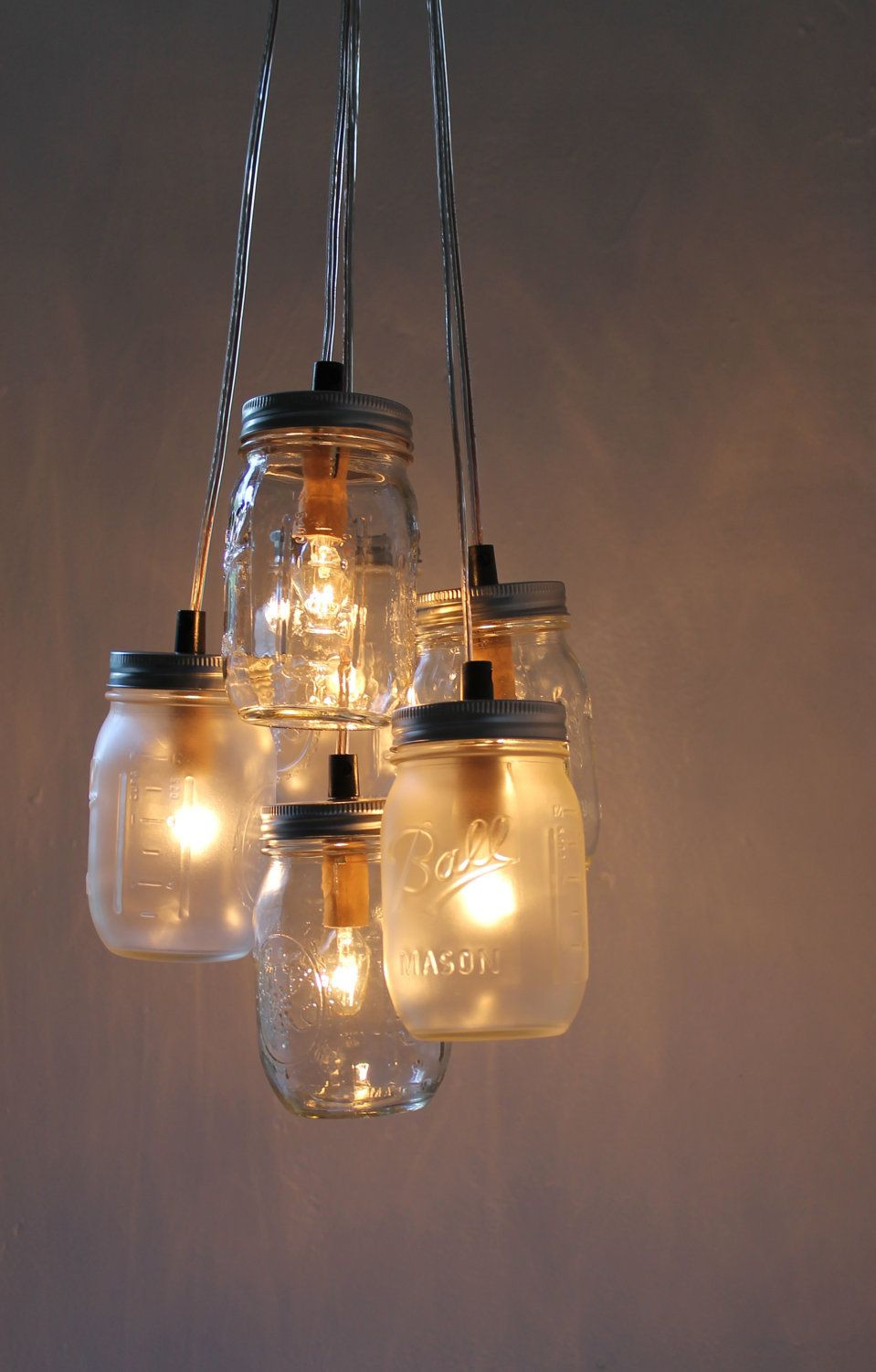 Best ideas about Mason Jar Lighting
. Save or Pin How To Upcycle Mason Jars Into A Chandelier Now.