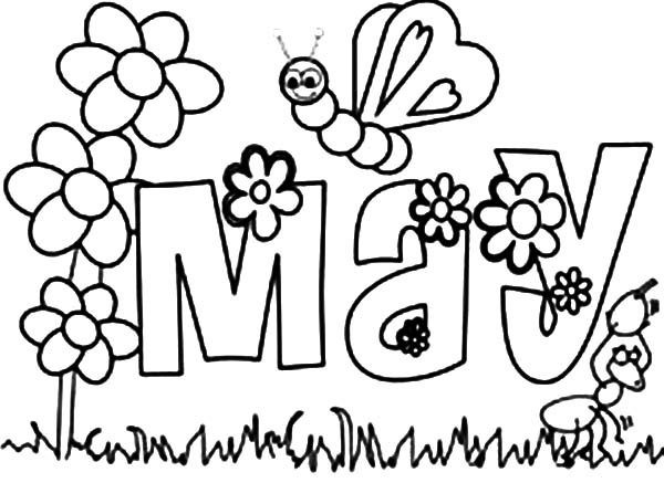 May Flowers Coloring Pages
 May Day Flower Garden Coloring Pages