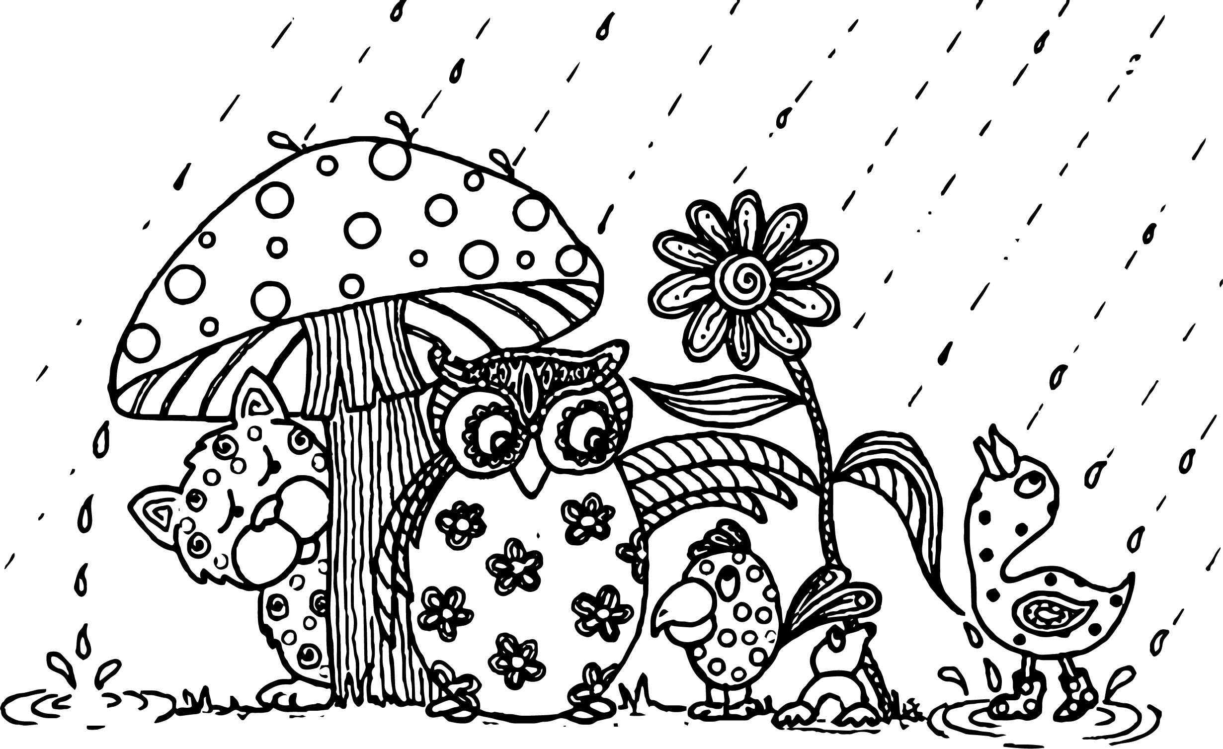 May Flowers Coloring Pages
 April Showers Bring May Flowers Animal April Coloring Page