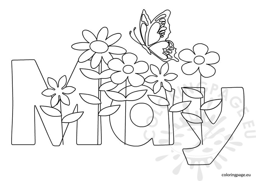 May Flowers Coloring Pages
 Spring Coloring Page
