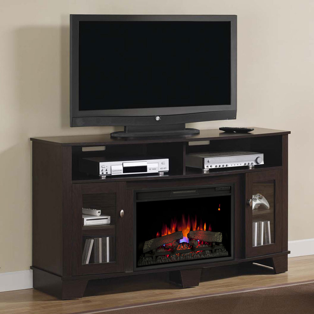 Best ideas about Media Fireplace Consoles
. Save or Pin LaSalle Electric Fireplace Media Console in Oak Espresso Now.