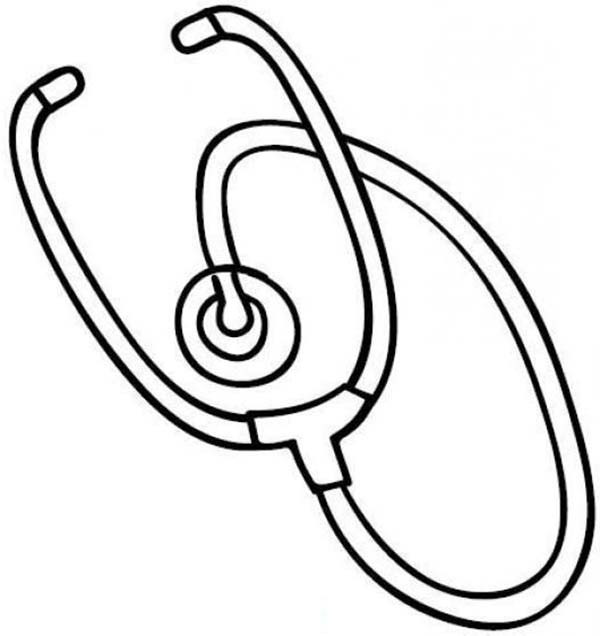 Medical Coloring Sheets For Kids
 Medical Equipment Stethoscope Coloring Page