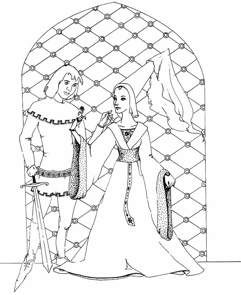 Medieval Coloring Pages
 Me val Princess Coloring Pages AZ Coloring Pages