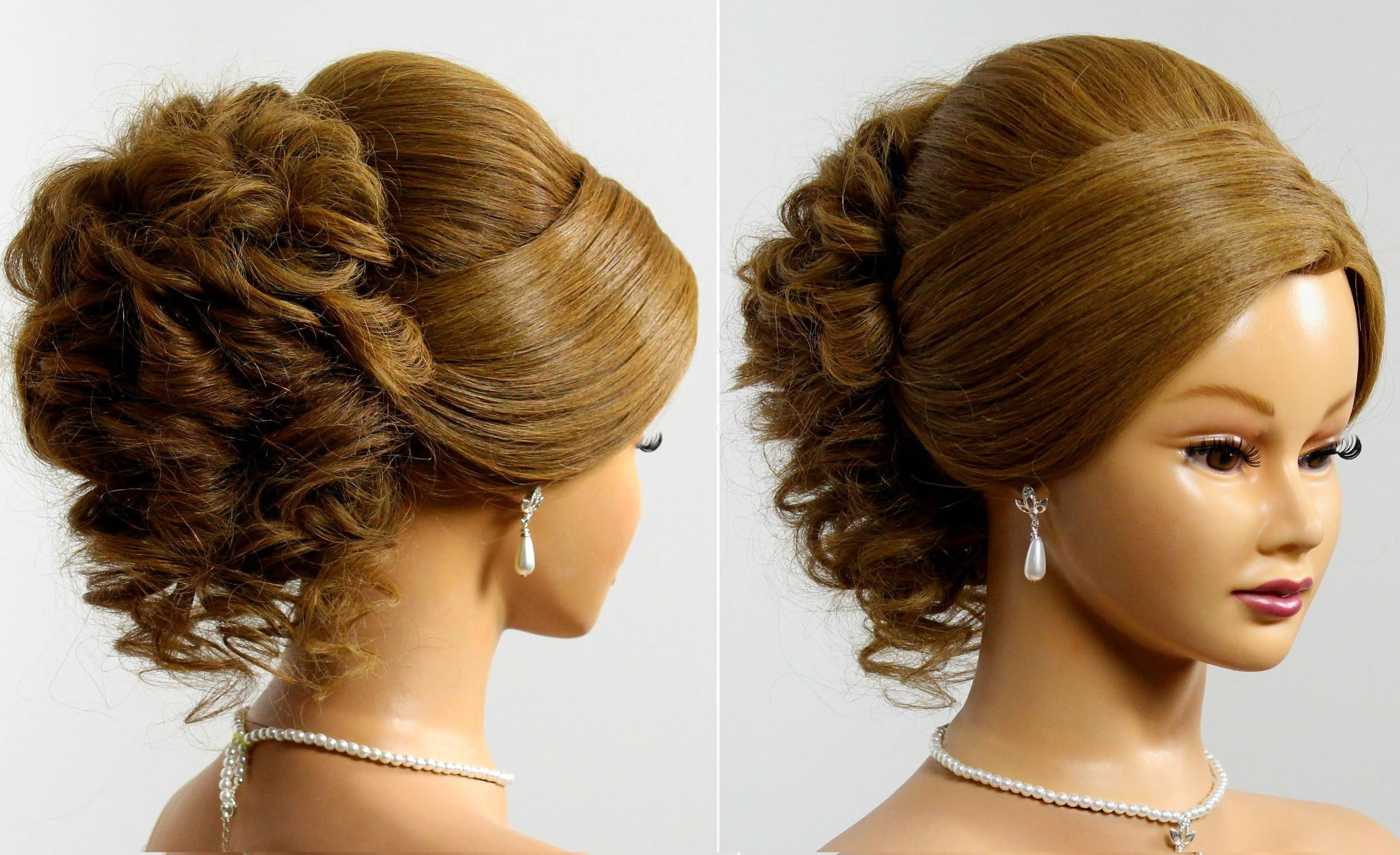 Best ideas about Medium Hairstyle For Prom
. Save or Pin Prom wedding updo Hairstyle for long medium hair Makeup Now.