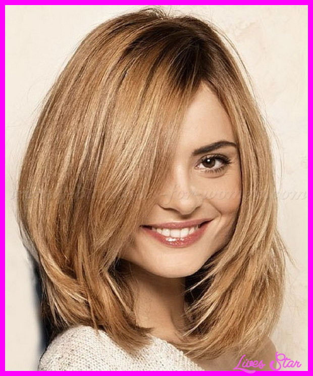 Medium Length Layered Hairstyles
 Medium length layered haircut round face LivesStar