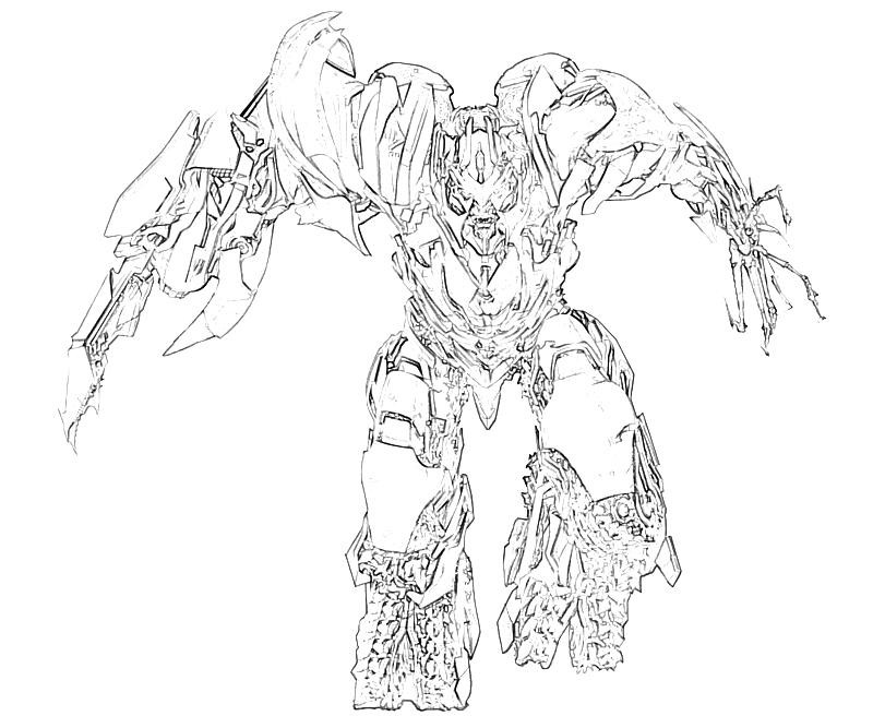 Megatron Coloring Pages
 Transformers Fall of Cybertron Megatron Transformers