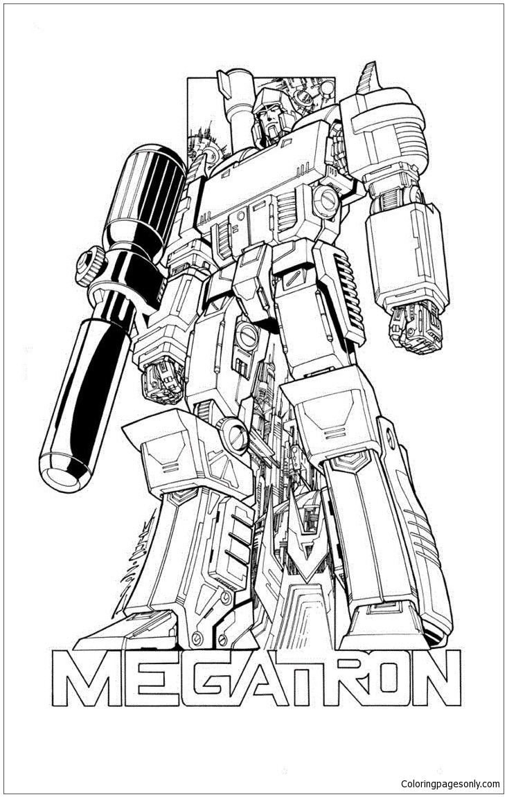 Megatron Coloring Pages
 Transformers Megatron Coloring Page Free Coloring Pages