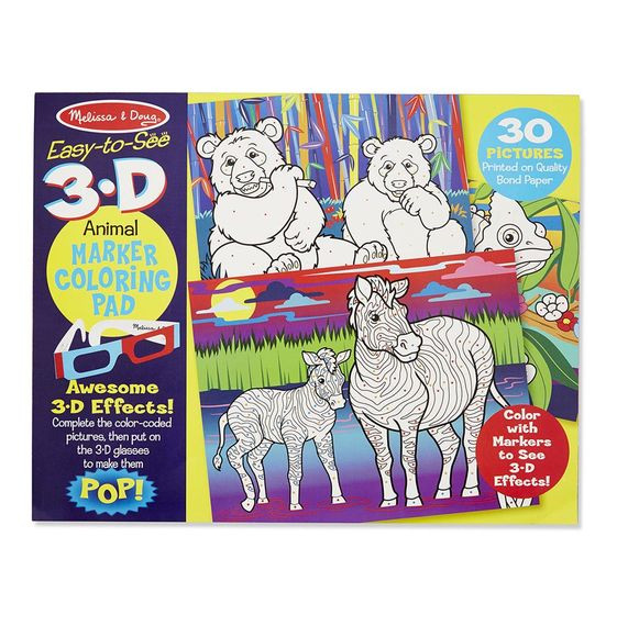 Melissa And Doug Coloring Books
 3D Coloring Book Animals