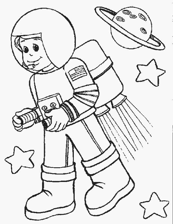 Memory Community Helpers Free To Printable Coloring Pages
 Astronout in Space in munity Helpers Coloring Page NetArt